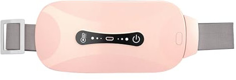 ALLC Menstrual Heating Pad, Electric Heat Pad Belt, Pain Relief Pad with 3 Heat & Vibration Modes (Pink)