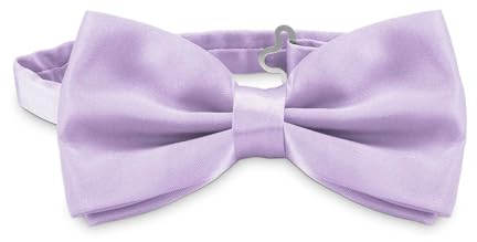 OcioDual Lavendel Fliege Herren, Herren Fliege Anzug, Einfach Herrenfliege mit verstellbarem Haken-Clip-Verschluss, 12 cm x 6 cm, Feiern, Partys, Arbeit, Hochzeiten und Events