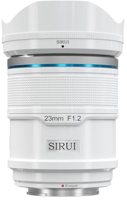 SIRUI Sniper Objectif autofocus F1.2 grand angle APS-C 23 mm pour A6400, A6700, ZV-E10, FX3/30 (monture E, blanc)