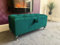SK LUXURY LIVING Ottoman Storage Box - Engineered Wood Fabric Buttons Luxurious Plush Velvet Ottoman Storage Bench, Perfectly Designed Ottoman for Bedroom Storage (Green Plush, Legs)