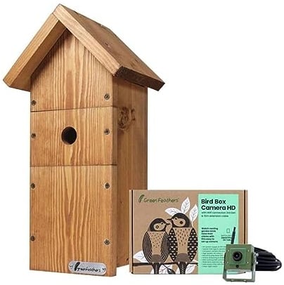 greenfeathers Green Feathers - Komplettset Vogelhaus mit Kamera WiFi