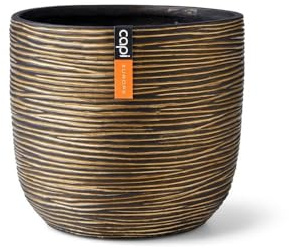 Capi Europe - Blumentopf Kugel Rib Indoor - 17x15 - Gold - Blumentopf für drinnen Indoor - BOFGB133