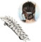 Haarspangen mit Strasssteinen, Kristall Haarnadeln,Diamant-Haarspangen, Braut Hochzeit Schmuck Haar Clip Strass-Haarnadeln, Metall-Haarspangen, Party Alltagskleid(Silber)
