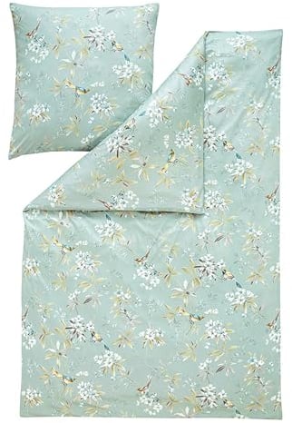 ESTELLA Mako Interlock Jersey Bettwäsche Minou 6953 155x220 + 80x80 cm Fb. Salbei