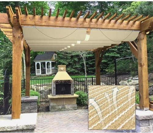 Kanduo Bâche de pergola rétractable Auvents de terrasse rétractables manuels, auvents de fenêtre, sans cadre pouvant être personnalisés, les prix ci-dessus sont for 1 mètre carré. Auvent rétractable à