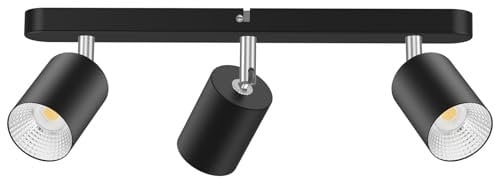 DEECOZY Faretto da soffitto a 4 luci, moderno, lampada da soffitto a LED, GU10, orientabile a 330°, in acciaio inox (3 supporti per lampada)