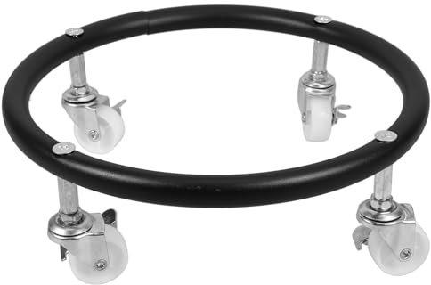 Luxshiny Base Mobile pour Bouteille De Support pour Réservoir De Chariot avec Roue De Frein Bouteille De Gaz Étagère Fixe pour Envoi De Bouteilles Seaux De Transport Fixes