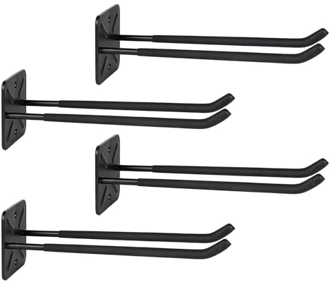 Ganci da Garage Heavy-Duty da 30 cm, Organizer per Attrezzi da Montare a Muro per Pneumatici, Scale e Sedie Pieghevoli – Ganci Doppio Versatili per lo Stoccaggio in Garage