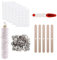 Scentoria 1600cm Kerzendocht, 75 Stränge Kerzendochte für Dicke Kerzen, Baumwolle Dochte für Kerzen mit 100 Metallbasis und Aufkleber, Kerzen Docht, Kerzen Selber Machen Set (16m T)