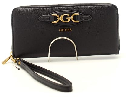 GUESS Damen Malva SLG Large Zip Around Geldbörse, Schwarz