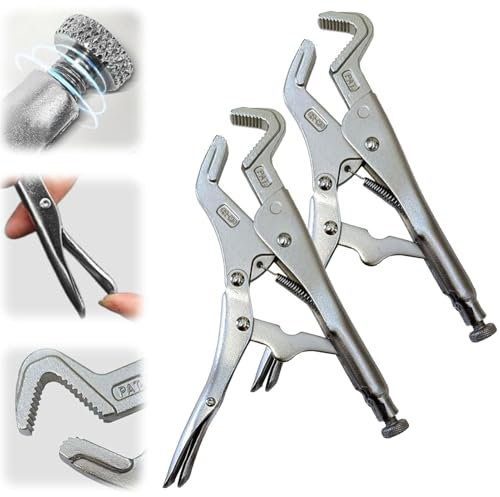 Multipurpose Locking Pliers for Welding, Upgrade Versatile Locking Rod for Welding Jaw Vice Grips Pliers, 2024 New Steel Locking Pliers Heavy Duty Multi Functional Steel Vice Vise (2pcs)