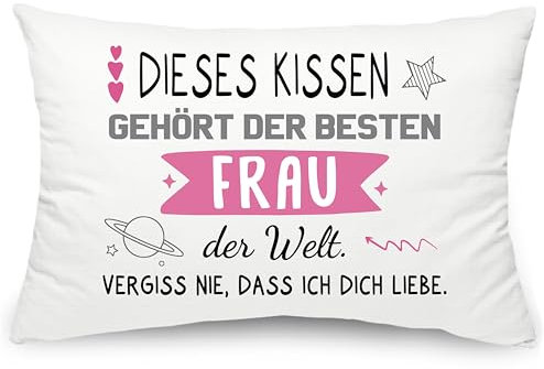 Yufansd Kissenbezug Frau Dekoration Geschenk Minimalistisch Celestial Herz Stern Planet 50 x 75 cm