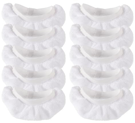 Dampfwischer-Pads für Handdampfreiniger – kompatibel mit Wagner Spraytech Bissell Steam Shot Comforday PurSteam usw. – universelles, wiederverwendbares, waschbares Dampftuch-Zubehör – 10 Stück