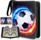 Sammelalbum Fußball Karten - 900 Karten Sammelkarten Album 9 Taschen 50 Seiten Sammelmappe Fussballkarten,Fussball Karten Sammelalbum, Doppelseitiger Seitenschutz Ordner Buch Karten Binder