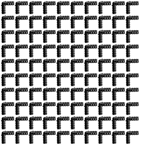 WANGCL 100 Stück Schlauch Anschluss für Garten Schlauch 90 Grad 16mm Winkel Stecker Bewässerung System Bewässerung Schlauch Anschluss