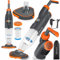 KESSER® Poolsauger mit Akku | elektrisch Pool Bodensauger Handsauger | Poolreiniger mit Filter & 2-Geschwindigkeits-System | Handsauger Reinigungsset kabellos bis zu 25 m³, Inkl. Schutzcover, Orange
