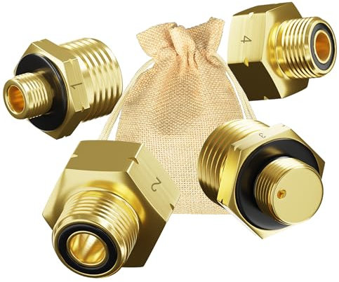 DACKZZM Kit adaptateur de gaz européen pour le raccordement de régulateurs de pression aux bouteilles de gaz européennes en laiton