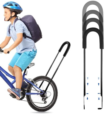 Fahrradstange Für Kinderfahrrad, Schiebestange Fahrrad Kinder, Schubstange Fahrrad Kinder Mit Rutschfestem Griff Lernhilfe Zum Fahrradfahren Trainer Griffstange Balancehilfe,Universell, Schwarz