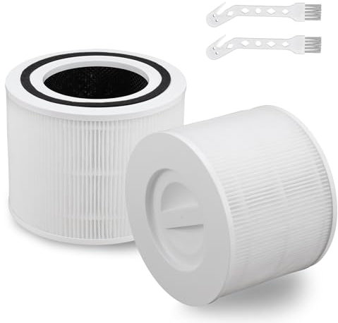 Feelhap 2PC Core 300 Filtro de Repuesto Compatible con Purificadores de Aire LEVOIT Core 300/300S, Core 300 Filtro de Repuesto 3 en 1 para Core 300 y 300S, Filtro H13 HEPA Filtros de Carbón Activado