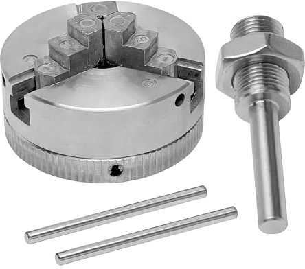 BommFu Mandrino De Platos - Mandrino para Torno de Madera | Accesorios para Piezas de Precisión, Equipo de Taladro, Autocentrante, para Taller de Reparación Industrial, Aficionados y Fines Educativos