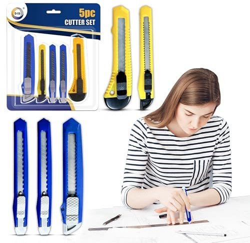 LiteNGo 5-Piece Cutter Set – Premium Cutting Tool Kit for Arts, Crafts, DIY Projects, Office, and Home Use