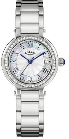 Rotary Ladies Heritage Mother of Pearl Dial Stone Set Stainless Steel Bracelet Watch