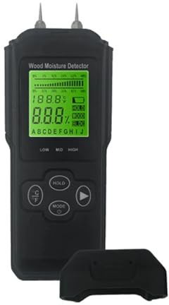 SMTYXS 1 PCS Digitales Holzfeuchtemessgerät Induktives Hygrometer Kunststoff Analog Dual Display Umgebungstemperatur Luftfeuchtigkeit Holzfeuchtigkeitsdetektor Einfache Bedienung