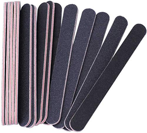 15Pcs Nail Files Double Sided Emery Board (100/180 Grit) - Nail Buffering Files for Home and Salon Use