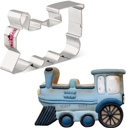 LILIAO Train Cookie Cutter - 4.4 x 2.9 inches - Stainless Steel