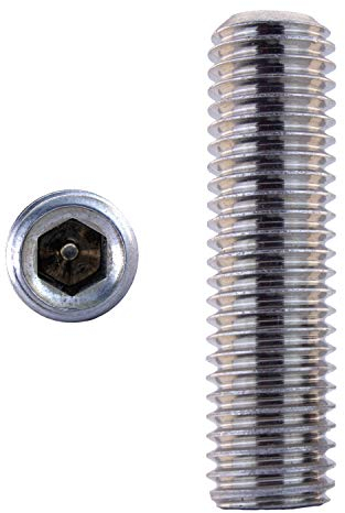 D´s Items® | Gewindestifte mit Kegelkuppe - M8x40 - DIN 913 - Edelstahl A2 - [5 Stück] - | Wurmschrauben | Madenschrauben V2A