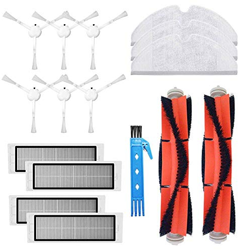 BSDY YQWRFEWYT Kit de Accesorios para Xiaomi XM200022 Robot Aspirador Xiaomi 1C 25012 Robot Piezas 2 Principal Cepillo 4 Cepillo Lateral 6 Filtro HEPA 3 Mopas
