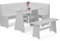 Julian Bowen Dove Grey Wood Newport Corner Dining Set with Storage Bench