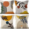Aoihrraan 46x46cm 4er Set Dekorativ Boho Kissenbezug Abstrakt Sonne Mond Regenbogen Natur Landschaft Quadratische Sofakissen Dekokissen Leinen Wohnkultur Für Wohnzimmer Draussen Patio Garten Sofá