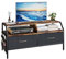TREETALK TV Cabinet, TV Stand with 2 Large Fabric Storage Boxes and 5 Divided Side Pockets,Rustic Console Table with Unique Bevel Angle Adjustable Leg Pads for Living ROOM Bedroom Office
