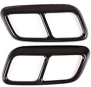 Auspuff Sound Booster 2 Stück Schwarz Glänzend Edelstahl Auspuffblende Für Range Für Rover Für Sport 2018 2019 Jahr Endrohr Schalldämpfer