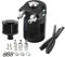 Towwoo 300 ml Alluminio Oil Catch Can Auto, Cattura Decanter Vapori Olio Kit Universal Aria Olio Seperator per Recupero Vapori Olio con Accessori di 2 Porte, Filtro Aria, Tubi