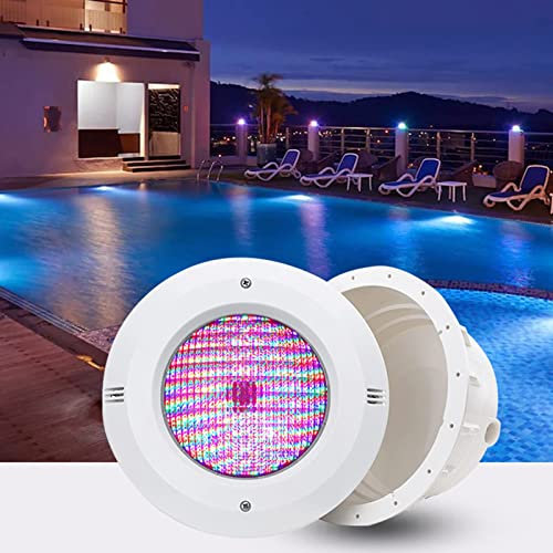 Lumière LED Submersible - Spot Encastrable Exterieur, Avec Lumières De Piscine LED De Niche ABS, Projecteur PAR56 12V AC, Lampe Sous-marine Encastrée Étanche IP68, Pour Les Ampoules LED De Piscine(Whi