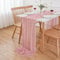 AOKSUNOVA Chiffon Tischläufer Altrosa Tischläufer Hochzeit Stoff 300 x 70cm Waschbar