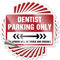 Dsoluuing Autofenster-Aufkleber Dentist Parking Only Lustiger Aufkleber 10 Stück Aufkleber für Autos Erwachsene Aufkleber Lustig (Größe: 8 x 12 cm)