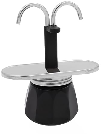 GAT Spa - Cafetière Italienne DOUBLE INOX BLACK 2 tasses