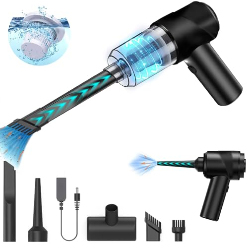 DERJLY Handheld Vacuum Cleaner Cordless: Portable Car Vacuum Cleaner - Mini Portable Rechargeable Hand Held Vacuuming cordless with 2 Filter