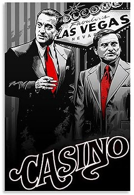 MUTYNE Casino Robert De Niro Poster Dekorative Malerei Leinwand Wandkunst Wohnzimmer Poster Schlafzimmer Malerei 08x12inch(20x30cm)