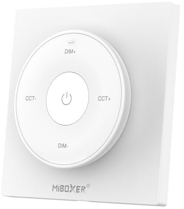 LIGHTEU, Miboxer 2,4 GHz Panel Fernbedienung mit Magnethalterung, Farbtemperatur, Helligkeit dimmbar für CCT Glühbirnen und Controller, K2
