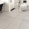 Yullpaper 15 Stück PVC Bodenbelag Fliesenoptik Vinylboden Selbstklebend Granit Muster Bodenfliesen Selbstklebend Flexibel Klebefliesen Boden Küche Bad Klebevinyl Fliesenaufkleber Grau Weiß 60 X 30cm
