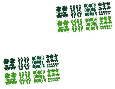 ABOOFAN 2 Juegos De Pegatinas Verdes Despegables Para Decoración Del Hogar De 4 Hojas Para Sala De Estar 8 Hojas X 2