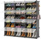 FUNLAX Shoe Rack, 3 x 8 Tier Shoe Storage Organizer for 48 Pairs, Shoe Storage Cabinet with Door for Closet Entryway, Bedroom and Hallway, Black