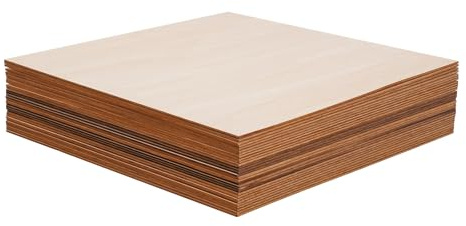 30 Stück Sperrholzplatte 3mm, Lindenholz Balsabretter mit Glatte Kanten Linde Holzplatten für Laubsäge Brandmalerei Laserschnitt CNC Router DIY Handwerk Holzgravur (40 x 40cm)