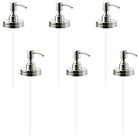 6pcs Lids Dispenser Pump Mason Jar Soap Lotion Dispenser Pumps