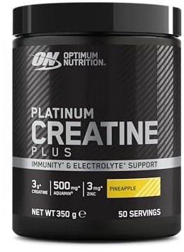 Optimum Nutrition Platinum Creatin Plus Pulver, Geschmack Ananas, 350g, 50 Portionen