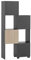 Schildmeyer 701943 Schieberegal Alexa, Holzwerkstoff, Schwarzmatt